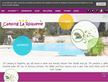 Tablet Screenshot of camping-la-roquette.com